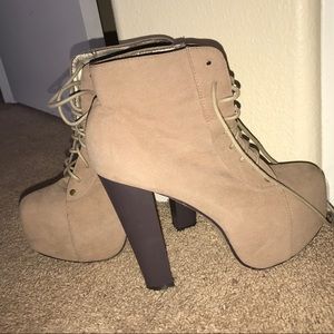 Tan Booties, size 7.5